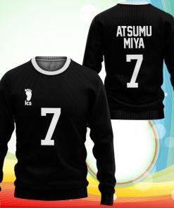 Inarizaki Atsumu Miya Sweatshirt Uniform Number 7 Haikyuu Anime 3D Printed Sweaters