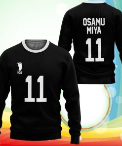 Inarizaki Osamu Miya Sweatshirt Uniform Number 11 Haikyuu Anime 3D Printed Sweaters