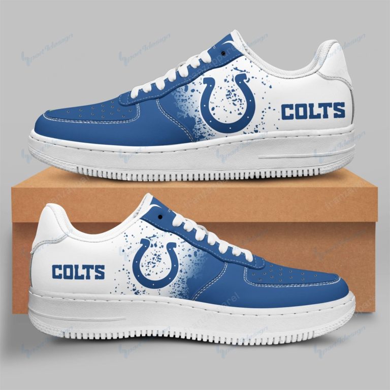 Indianapolis Colts White Sole AF 1 Sneakers 004RB-NAF