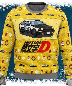 Initial D Classic Toyota Car Ugly Christmas Sweater