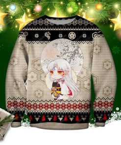 Inuyasha Manga 3d Knitting Pattern Print Ugly Christmas Sweater, Sweatshirt