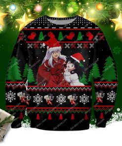 Inuyasha Manga 3d Knitting Pattern Print Ugly Christmas Sweatshirt RBSW110