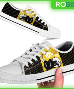 Iowa Hawkeyes Football Helmet Canvas Low Top Shoes Iowa Hawkeyes Football Helmet Canvas Low Top Shoes