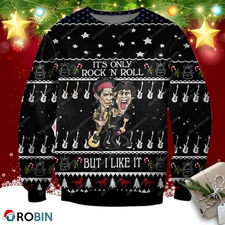 It’s Only Rock ‘n’ Roll – The Rolling Stones Ugly Christmas Sweatshirt, Sweater