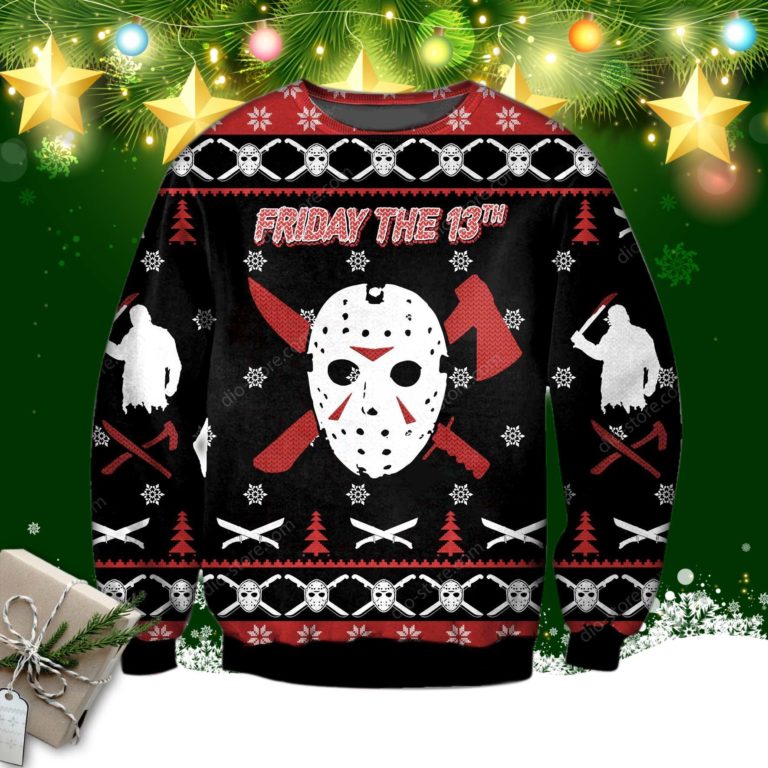 Jason- Friday The 13th Knitting Pattern 3d Print Ugly Sweater