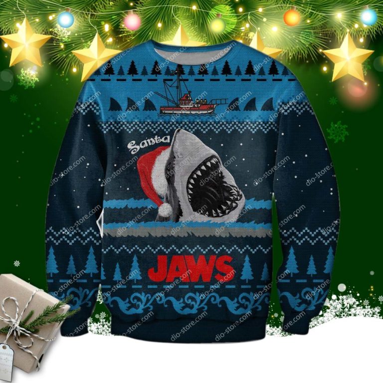 Jaws Ugly Christmas Sweatshirt, Sweater
