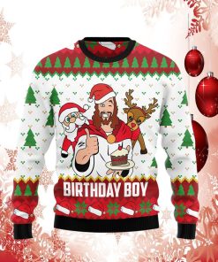 Jesus Birthday Boy Christmas Ugly Sweater Jesus Birthday Boy Christmas Ugly Sweater