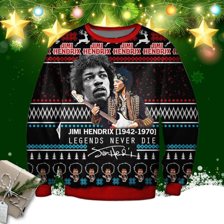 Jimi Hendrix 3d Print Ugly Christmas Sweatshirt