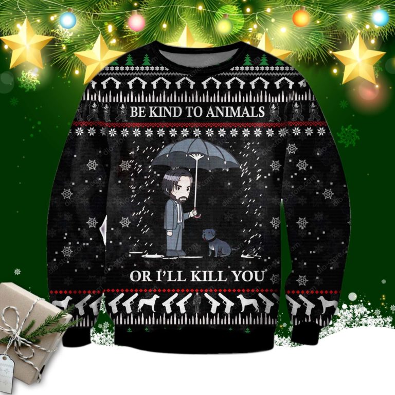 John Wick & Animal Ugly Christmas Sweater