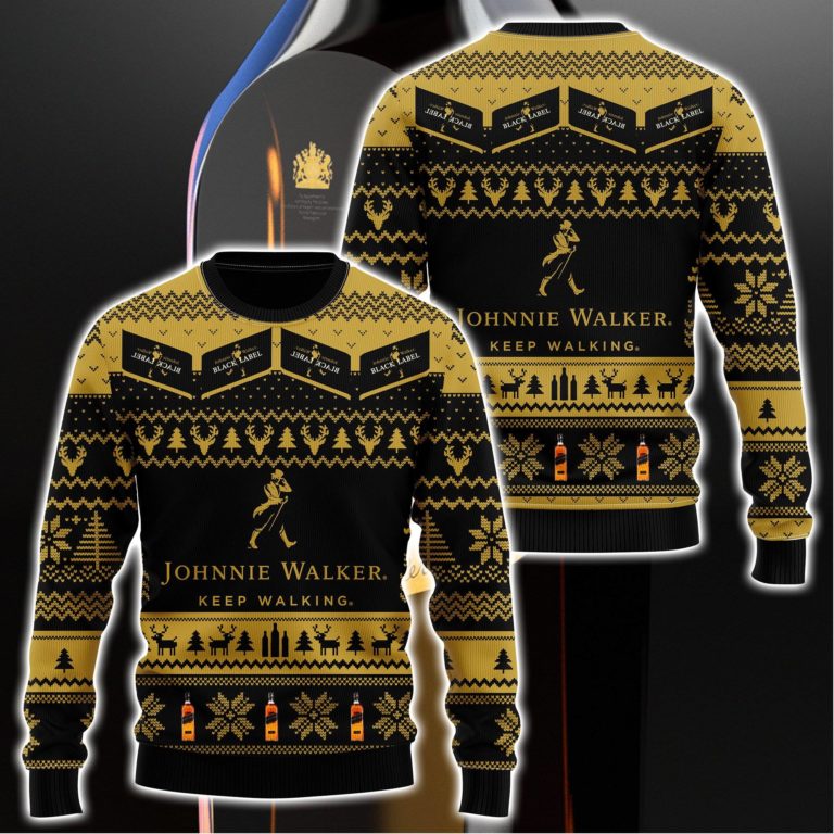 Johnnie Walker 3D Printed Ugly Christmas Sweatshirt