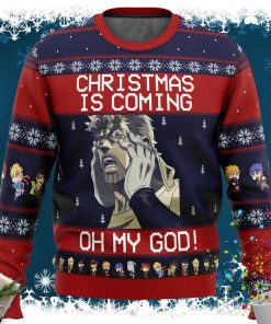 Jojo’s Bizarre Adventure Joseph Joestar Oh My God Ugly Christmas Sweater