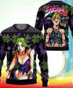 Jolyne Cujoh Ugly Christmas Sweater Anime Jojo’s Bizzare Adventure Xmas Gifts