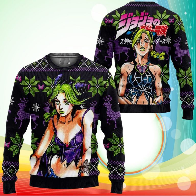 Jolyne Cujoh Ugly Christmas Sweater Anime Jojo’s Bizzare Adventure Xmas Gifts