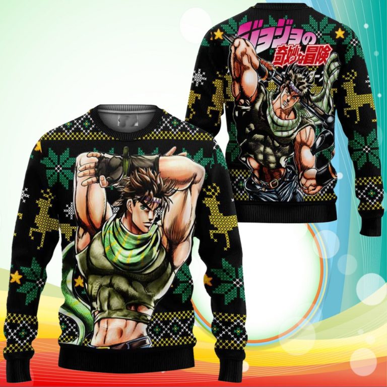 Joseph Joestar Ugly Christmas Sweater JoJo’s Bizzare Adventure Anime Xmas Gifts