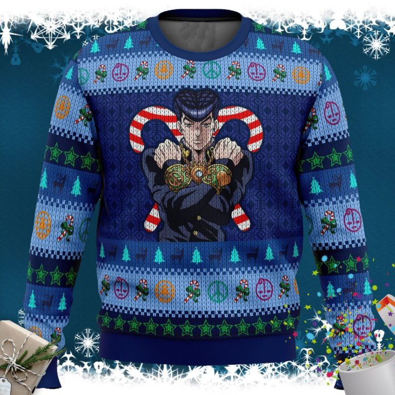 Josuke Higashikata Jojo’s Bizarre Adventure Ugly Christmas Sweater