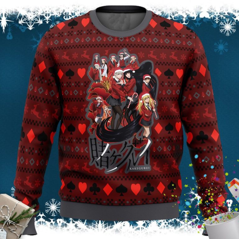 Kakegurui Hyakkaou Private Academy Ugly Christmas Sweater
