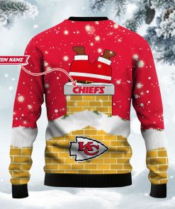 Kansas City Chiefs Football Santa Claus 3D Ugly Christmas Sweater Kansas City Chiefs Football Santa Claus 3D Ugly Christmas Sweater