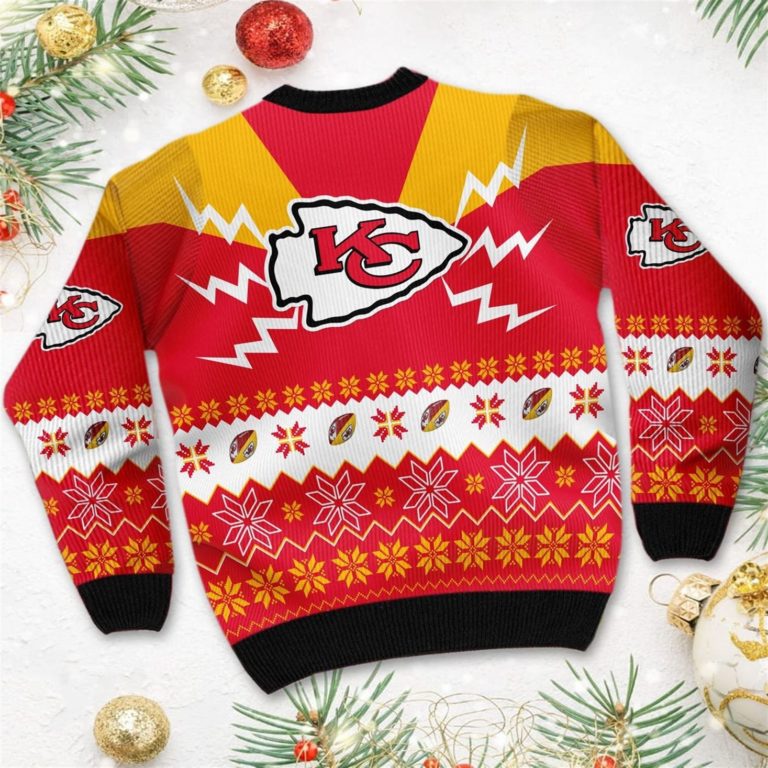 Kansas City Chiefs NFL Football Team 3D Christmas Ugly Sweater RBSWEATSHIRT511