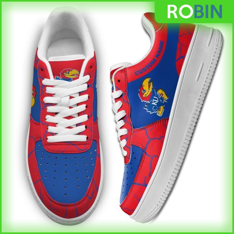 Custom Name Kansas Jayhawks NCAA Custom AF1 Sneakes