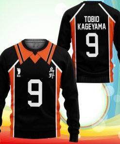Karasuno Tobio Kageyama Uniform Sweatshirt Num 9 Haikyuu Anime Jacket