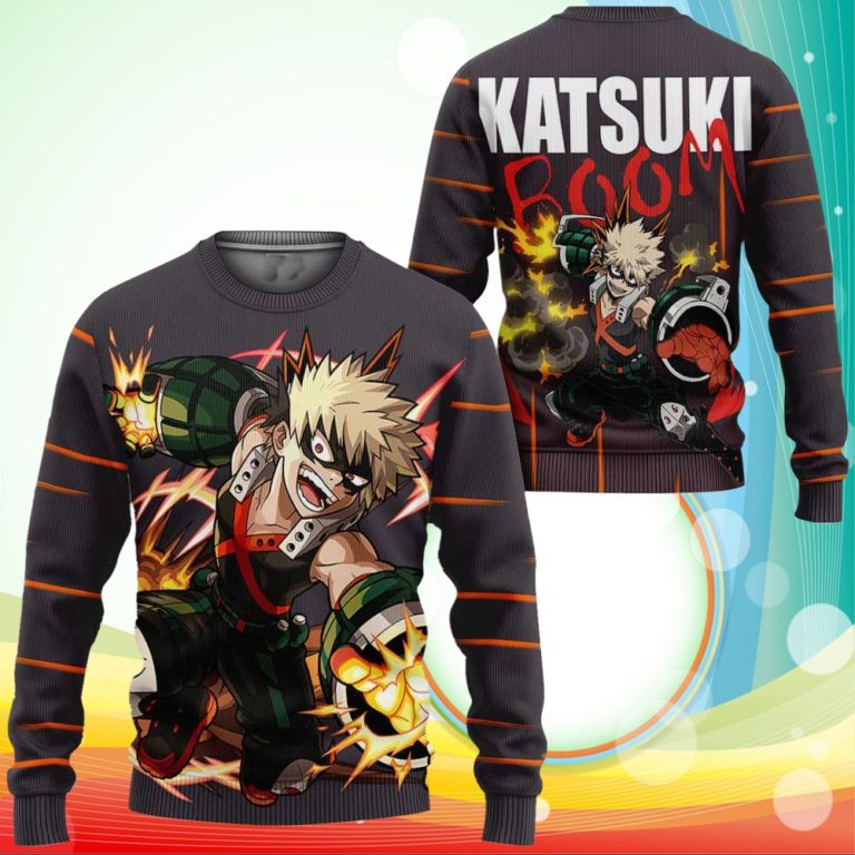Katsuki Bakugo Sweatshirt Dynamight My Hero Academia Anime 3D Printed Sweater