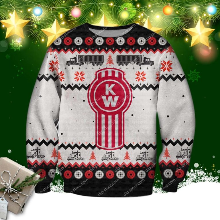 Kenworth Trucks 3d Knitting Pattern Print Ugly Christmas Sweater