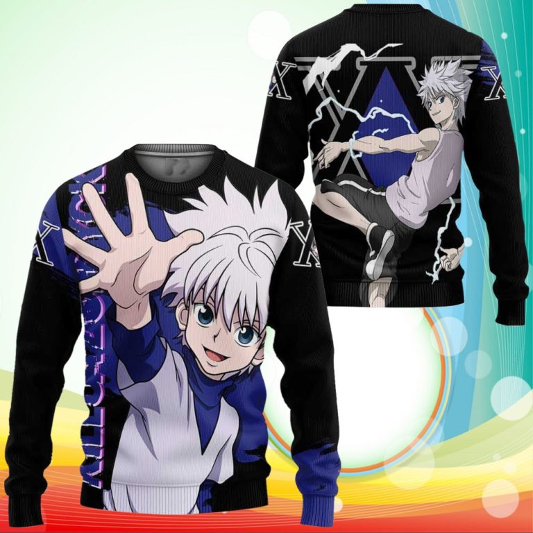Killua Zoldyck Sweatshirt Lightning Hunter X Hunter Anime 3D Printed Sweaters