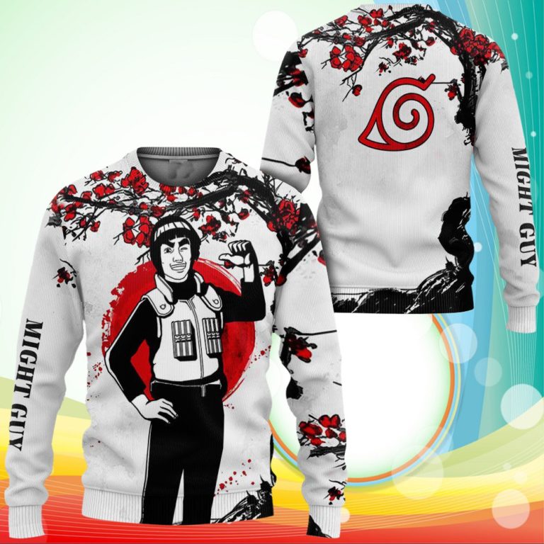 Konoha Might Guy Sweatshirt Japan Style Anime 3D Printed Sweaters