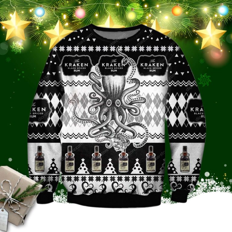 Kraken Black Spiced Rum Ugly Christmas Sweater