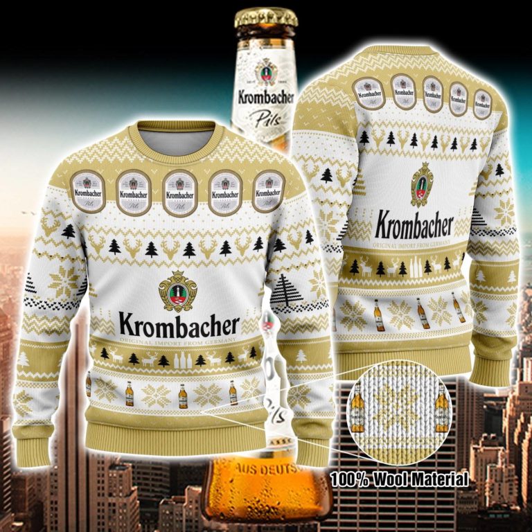 Krombacher 3D Printed Ugly Christmas Sweatshirt