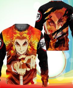 Kyojuro Rengoku Sweatshirt Demon Slayer Anime 3D Printed Sweaters