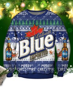 Labatt Blue Beer Knitting Pattern 3d Print Ugly Sweatshirt Labatt Blue Beer Knitting Pattern 3d Print Ugly Sweatshirt