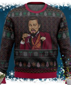 Laughing Leo DiCaprio Meme Ugly Christmas Sweater