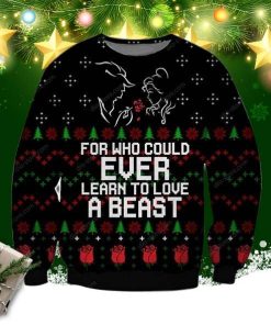 Learn To Love A Beast Knitting Pattern 3d Print Ugly Christmas Sweater, Sweatshirt