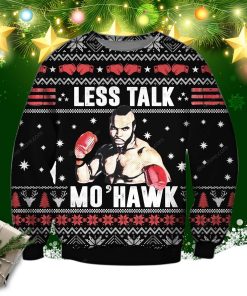 Less Talk More Mohawk Knitting Pattern 3d Print Ugly Christmas Sweater