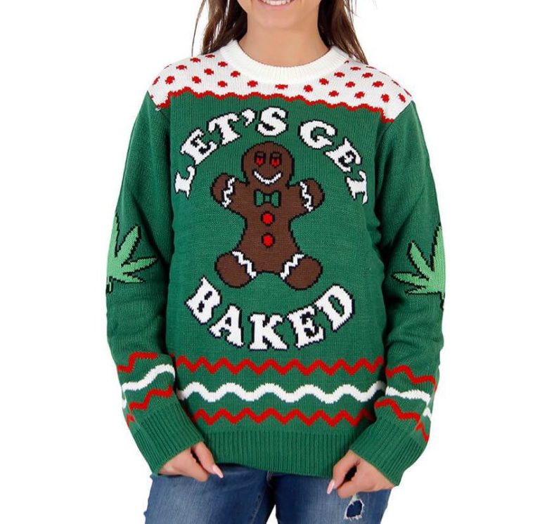 Let’s Get Baked Happy Gingerbread Ugly Christmas Sweater