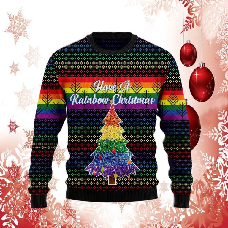 LGBT Rainbow Christmas Ugly Sweater