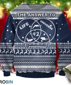 Life, The Universe And Everything 3d Print Ugly Christmas Sweatshirt