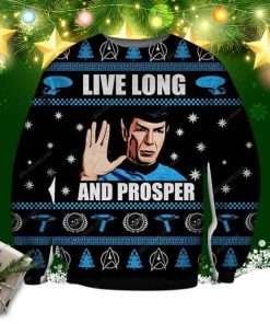 Live Long And Prosper 3d Print Ugly Christmas Sweater, Sweatshirt Live Long And Prosper 3d Print Ugly Christmas Sweater, Sweatshirt