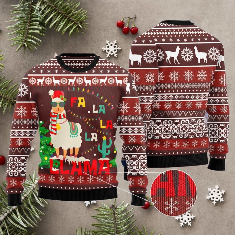 Llama Falalala Christmas Ugly Christmas Sweater