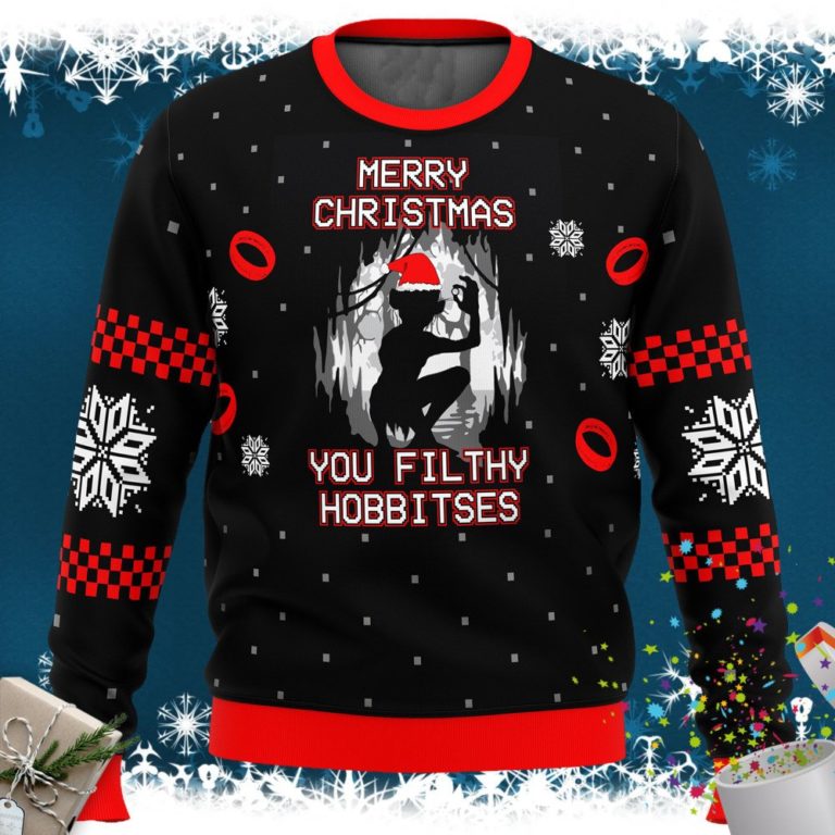 Lord of the Rings Filthy Hobitses Ugly Christmas Sweater