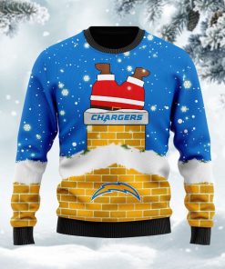 Los Angeles Chargers NFL Football Santa Claus 3D Ugly Christmas Sweater Los Angeles Chargers NFL Football Santa Claus 3D Ugly Christmas Sweater