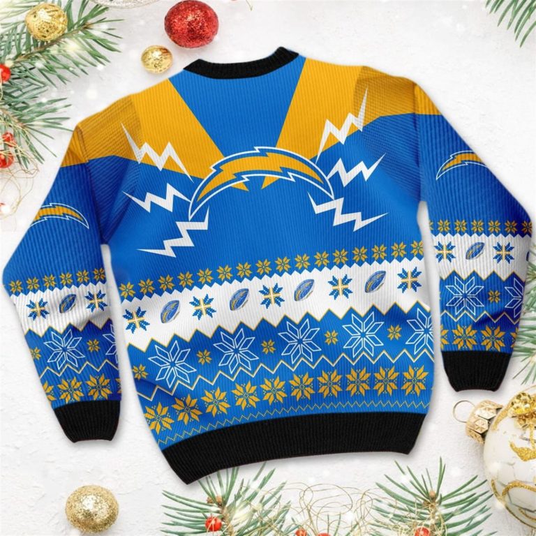 Los Angeles Chargers Team 3D Ugly Christmas Sweater