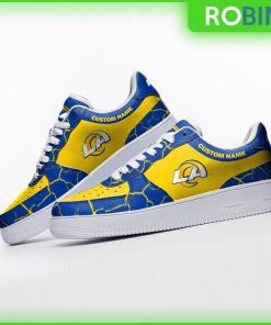 Los Angeles Rams NFL Custom AF1 Sneakes Los Angeles Rams NFL Custom AF1 Sneakes