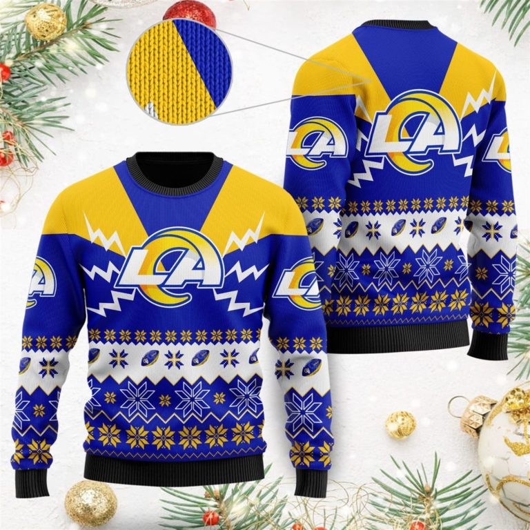 Los Angeles Rams NFL Football Team 3D Ugly Christmas Sweater