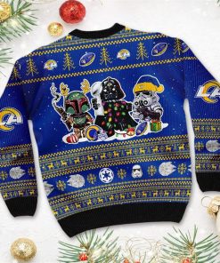 Los Angeles Rams Star Wars Christmas Ugly Sweater Darth Vader Boba Fett Stormtrooper Los Angeles Rams Star Wars Christmas Ugly Sweater Darth Vader Boba Fett Stormtrooper