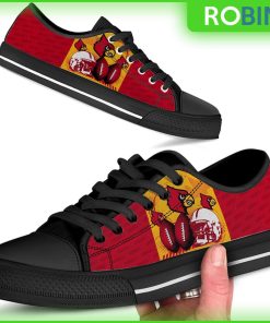 Louisville Cardinals NCAA Football Helmet Canvas Low Top Shoes Louisville Cardinals NCAA Football Helmet Canvas Low Top Shoes