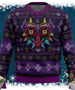 Majoras Mask Seamless Pattern Legend of Zelda Ugly Christmas Sweater