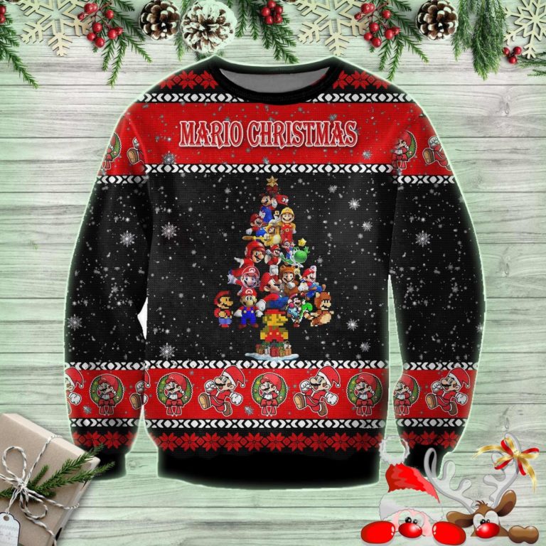 Mario Christmas Ugly Sweatshirt, Sweater
