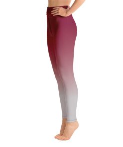Maroon Grey Gradient High Waisted Leggings Maroon Grey Gradient High Waisted Leggings